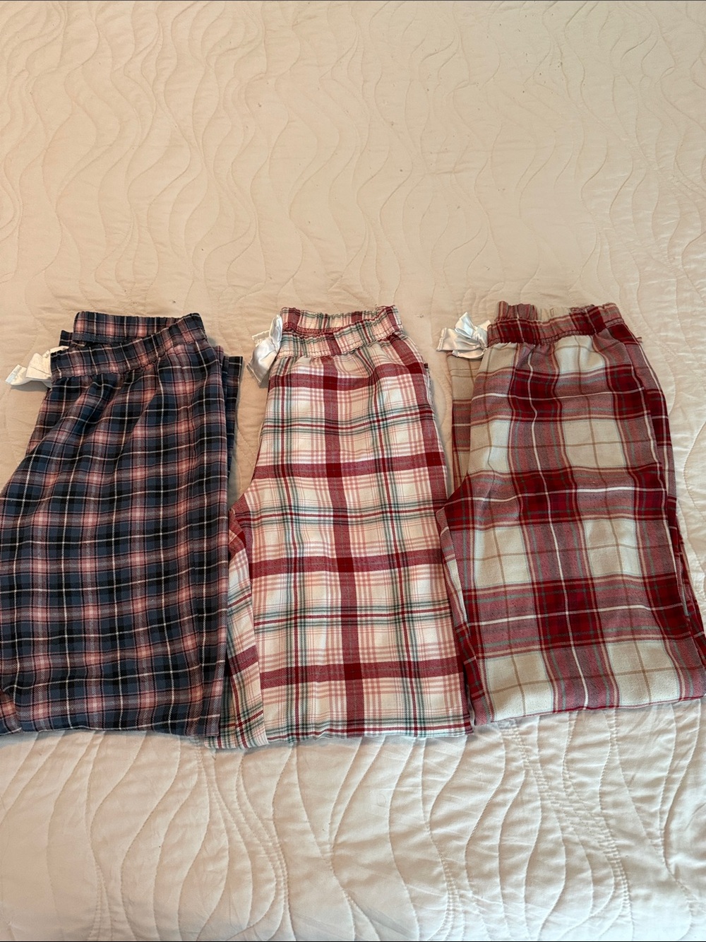 abercrombie kids Plaid pajama bottoms - Navy, Red & Cream Mix